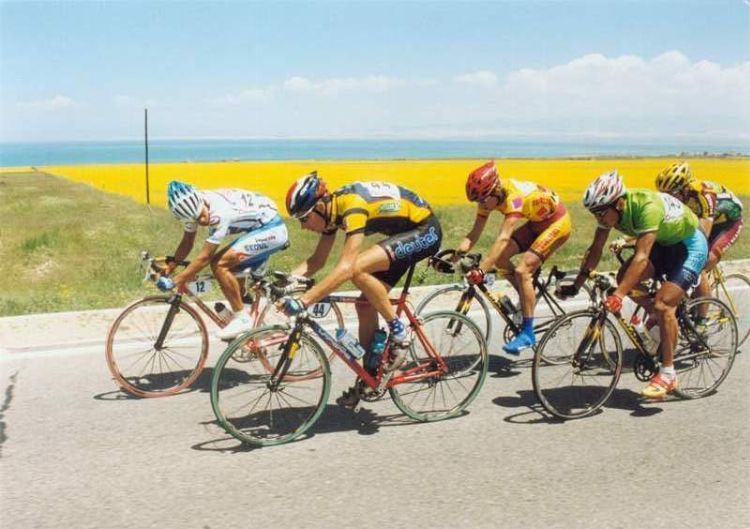 During the competition  (Number bib)  